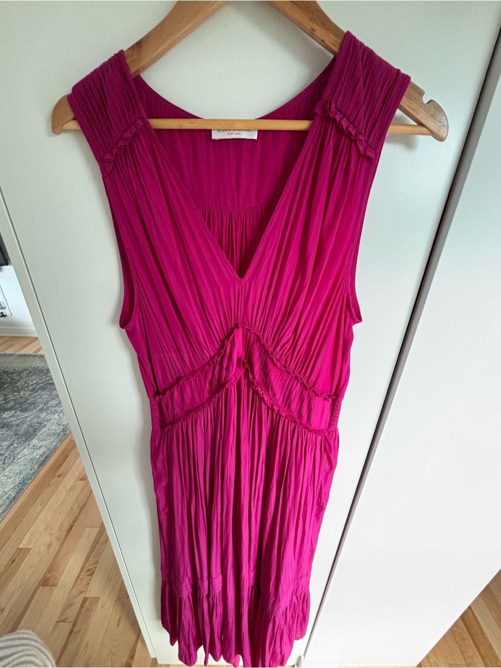 Sleeveless V-Neck Maxi Dress in Fuchsia